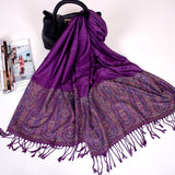 Ethnic Style Cashew Scarf Air Conditioning Talma Scarf Dual-use Jacquard Tassel - Nioor