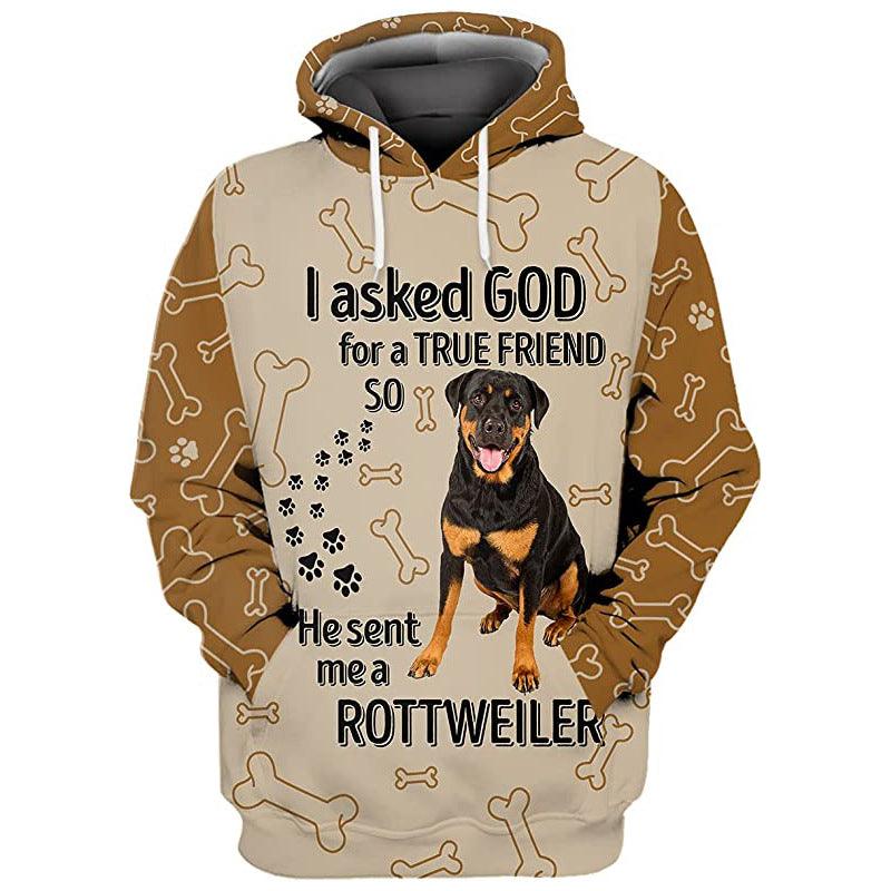 Europe And America Cat Dog And Cow Men's Casual 3d Digital Sweater - Nioor