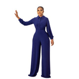 Europe And America Solid Color Casual Women's Jumpsuit - Nioor