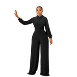 Europe And America Solid Color Casual Women's Jumpsuit - Nioor