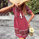 European And American Fashion Women's Wear Amazon Print Dress Bohemian Style - Nioor