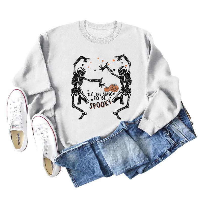 European And American Letter Print Loose Long Sleeve Sweatshirt - Nioor