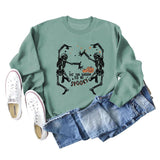 European And American Letter Print Loose Long Sleeve Sweatshirt - Nioor