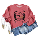 European And American Letter Print Loose Long Sleeve Sweatshirt - Nioor