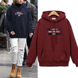 European And American Letter Printing Hooded Loose Pullover Women - Nioor