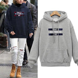 European And American Letter Printing Hooded Loose Pullover Women - Nioor