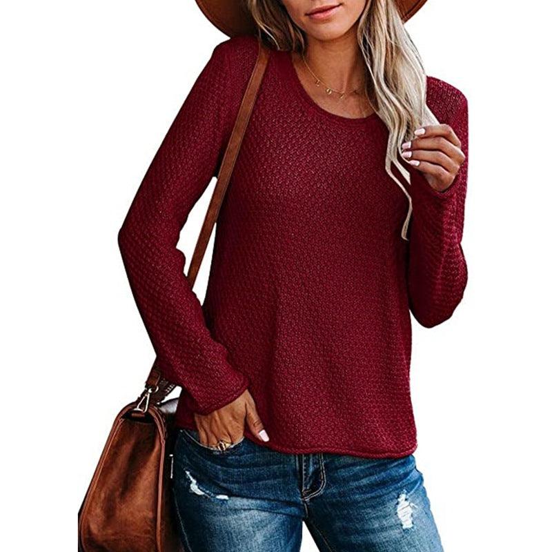 European And American New Women's Sweater Round Neck Loose - Nioor