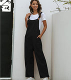 European And American Retro Casual Long Bib Pants - Nioor