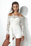 European And American Sexy Strapless Lace Long-sleeved Lace Jumpsuit - Nioor