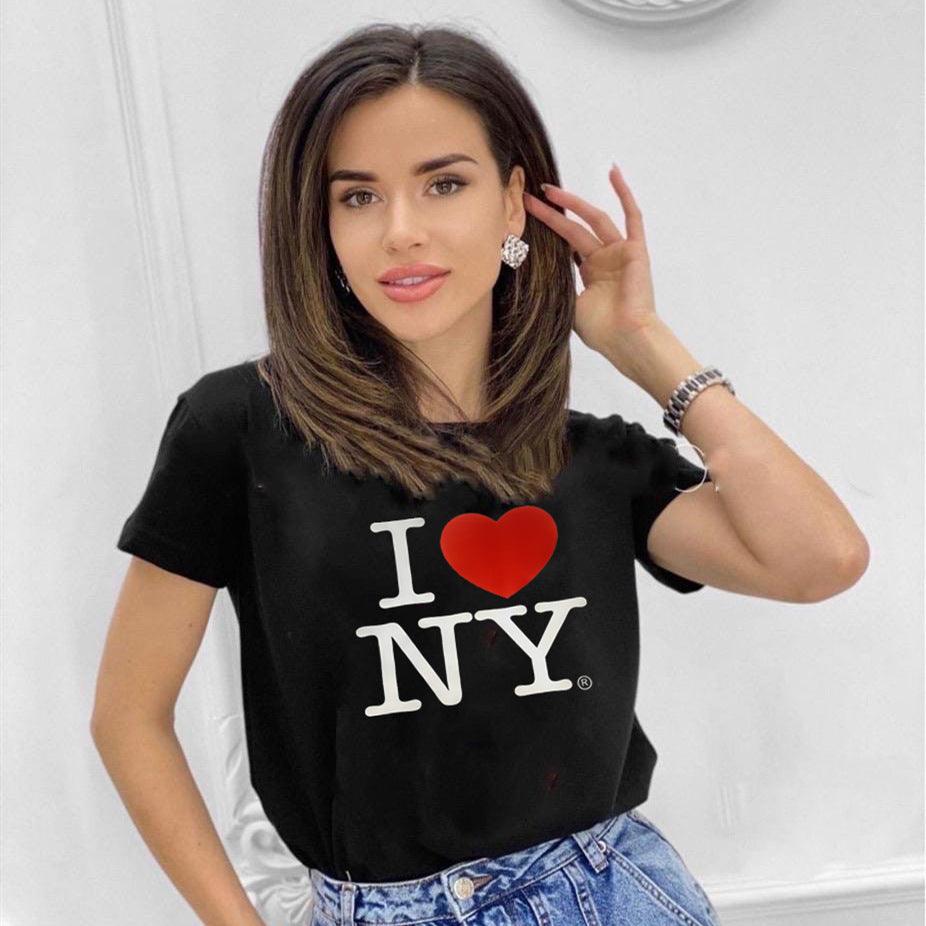 European And American Street Style Casual Letter Print Short-sleeve T-shirt - Nioor