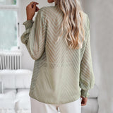 European And American V-neck Long Sleeve Shirt Women - Nioor