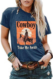 European And American Western Printed Short Sleeve Women's Summer T-shirt - Nioor