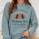 European And American Women's Clothing Pullover Christmas Sweater Women's Autumn And Winter Fleece Printed Women's Top - Nioor