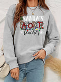 European And American Women's Clothing Pullover Christmas Sweater Women's Autumn And Winter Fleece Printed Women's Top - Nioor