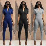 European And American Women's New Fashion Casual Sports Solid Color Jumpsuit - Nioor