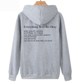 Everything Will Be Okay Loose Casual Men's And Women's Korean Version Loose Round Neck Top - Nioor