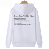 Everything Will Be Okay Loose Casual Men's And Women's Korean Version Loose Round Neck Top - Nioor