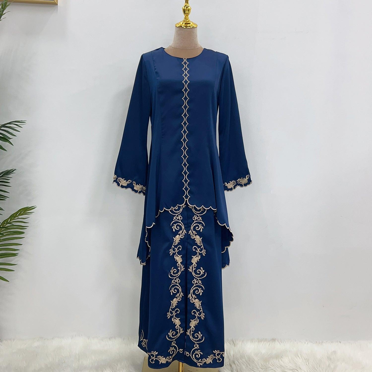 Exquisite Embroidered Middle East Dress Suit - Nioor