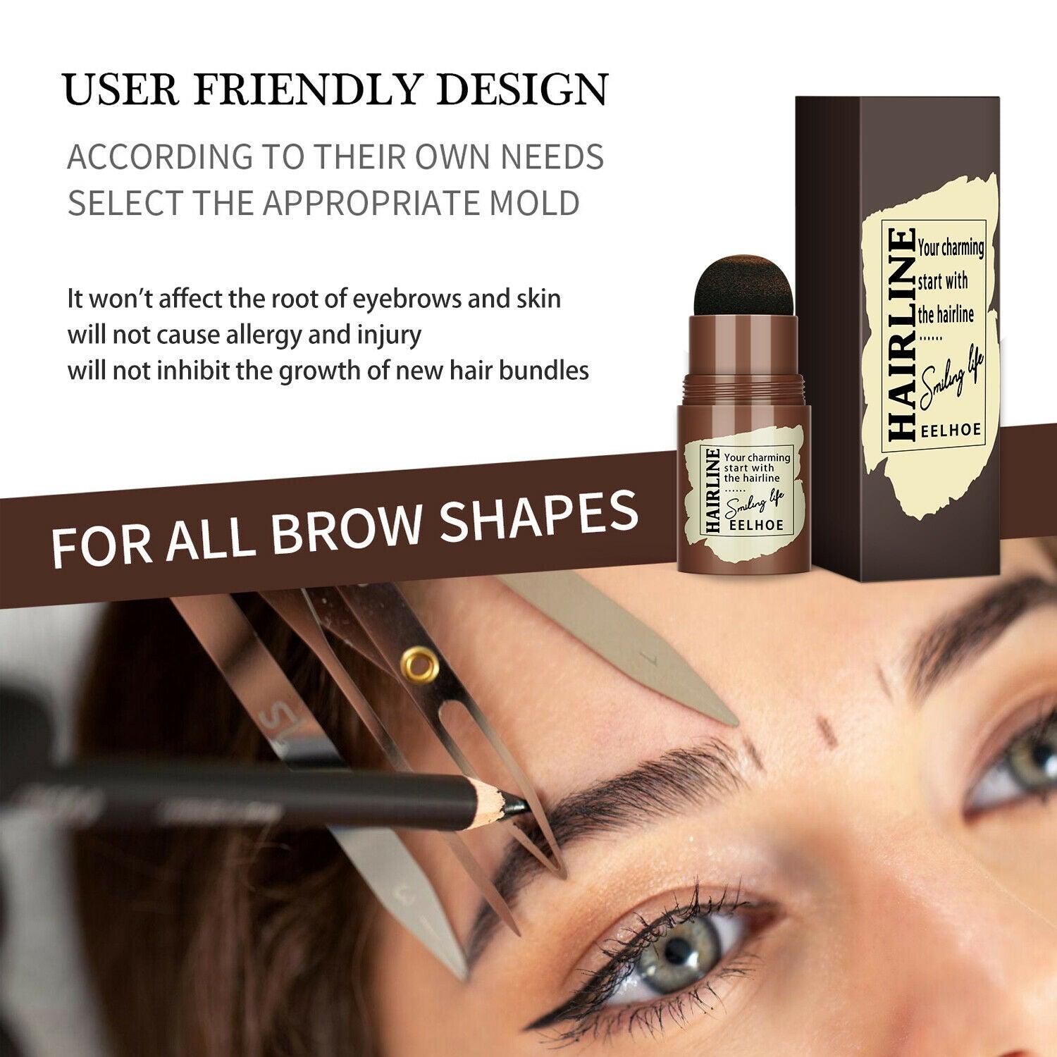 Eyebrow Stamp Stencil Kit, 24 Pc Eyebrow Shaping Stencils, Long-lasting Eyebrow Brow Definer, Perfect Make-up Reusable Kit - Nioor