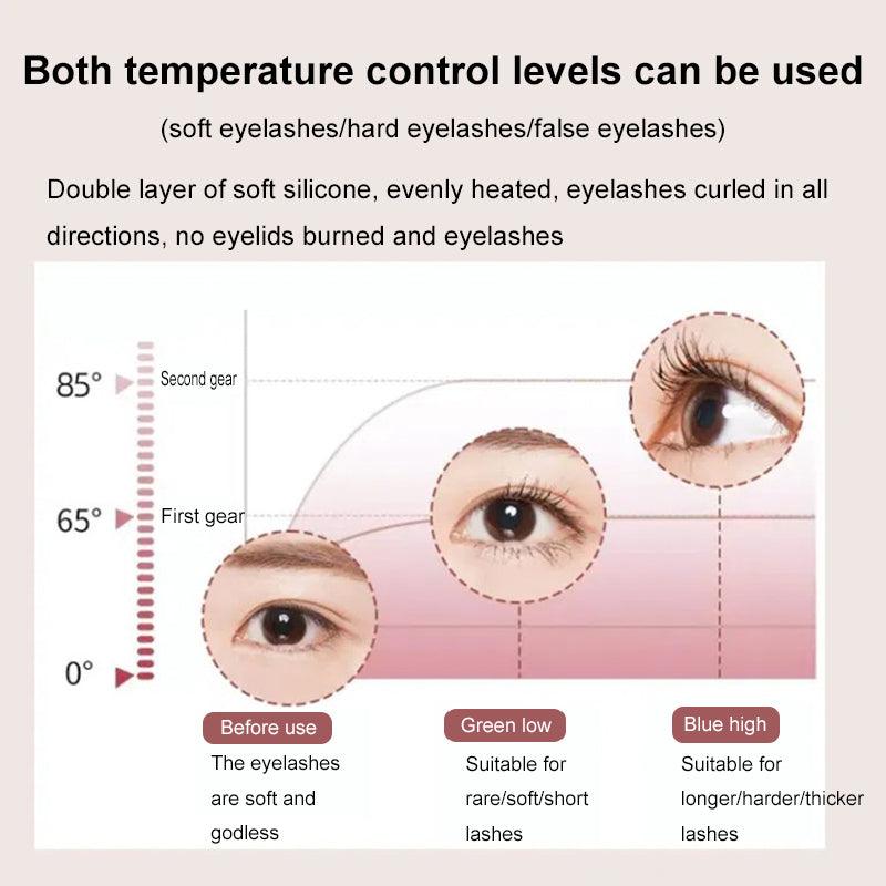 Eyelash Curler Portable Electric Heated Comb Eye Lash Long Lasting Eyelashes Curls Thermal Eyelash Curler Makeup Tools Heated Eyelash Curlers,Rechargeable Electric Eyelash Curler,Handheld Eyelash Heat - Nioor