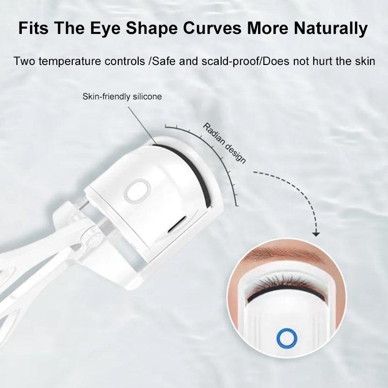 Eyelash Curler Portable Electric Heated Comb Eye Lash Long Lasting Eyelashes Curls Thermal Eyelash Curler Makeup Tools Heated Eyelash Curlers,Rechargeable Electric Eyelash Curler,Handheld Eyelash Heat - Nioor