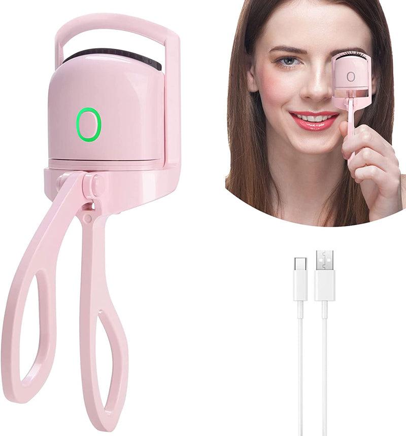 Eyelash Curler Portable Electric Heated Comb Eye Lash Long Lasting Eyelashes Curls Thermal Eyelash Curler Makeup Tools Heated Eyelash Curlers,Rechargeable Electric Eyelash Curler,Handheld Eyelash Heat - Nioor