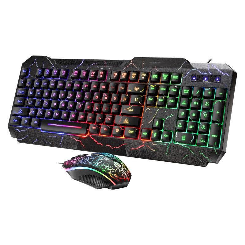 Crackle Word Through Keyboard 4D Mouse Keyboard Luminous Game Set - Nioor