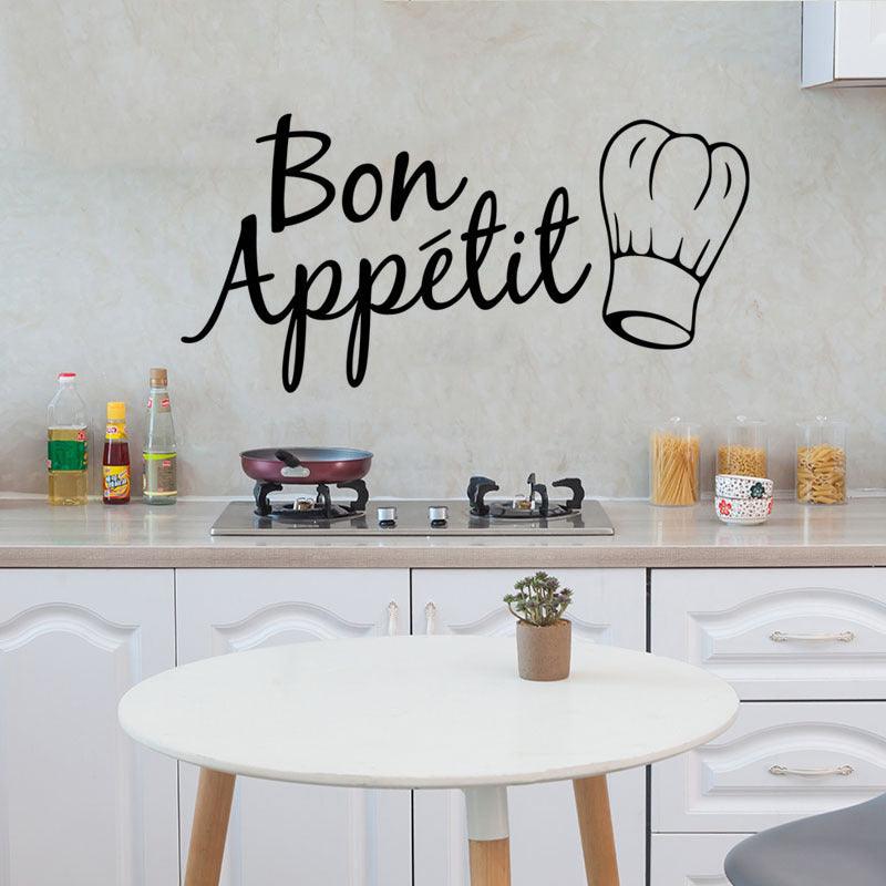 Van Gogh Stickers Kitchen Restaurant Bon Appetit Wall Stickers Creative Chef Hat Decorative Wall Sticker FX1094 - Nioor