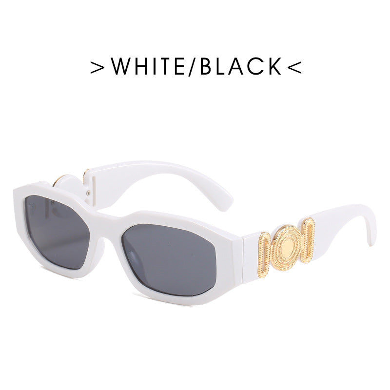 Metal Hinged Small Frame Sunglasses Retro Polygon Sunglasses Women Glasses