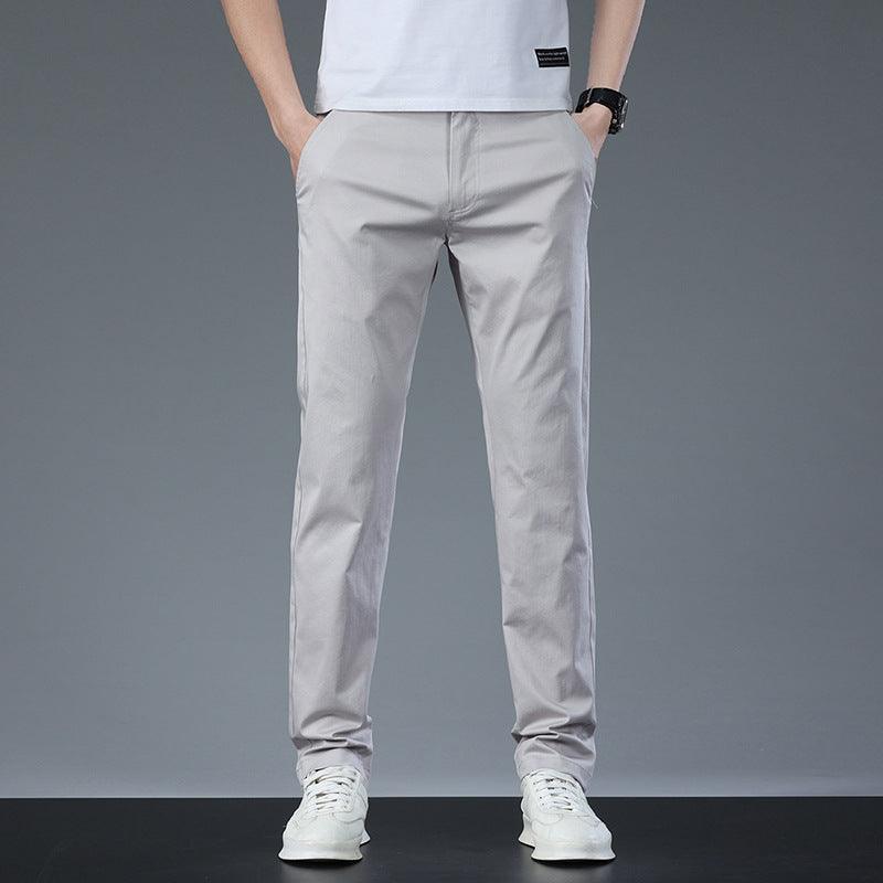 Pants High-end Casual Pants Men's Cotton Grey - Nioor