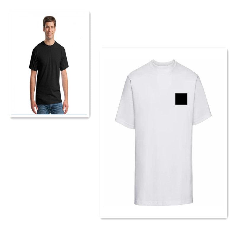 Cotton Round Neck T-shirt With Short Sleeves - Nioor