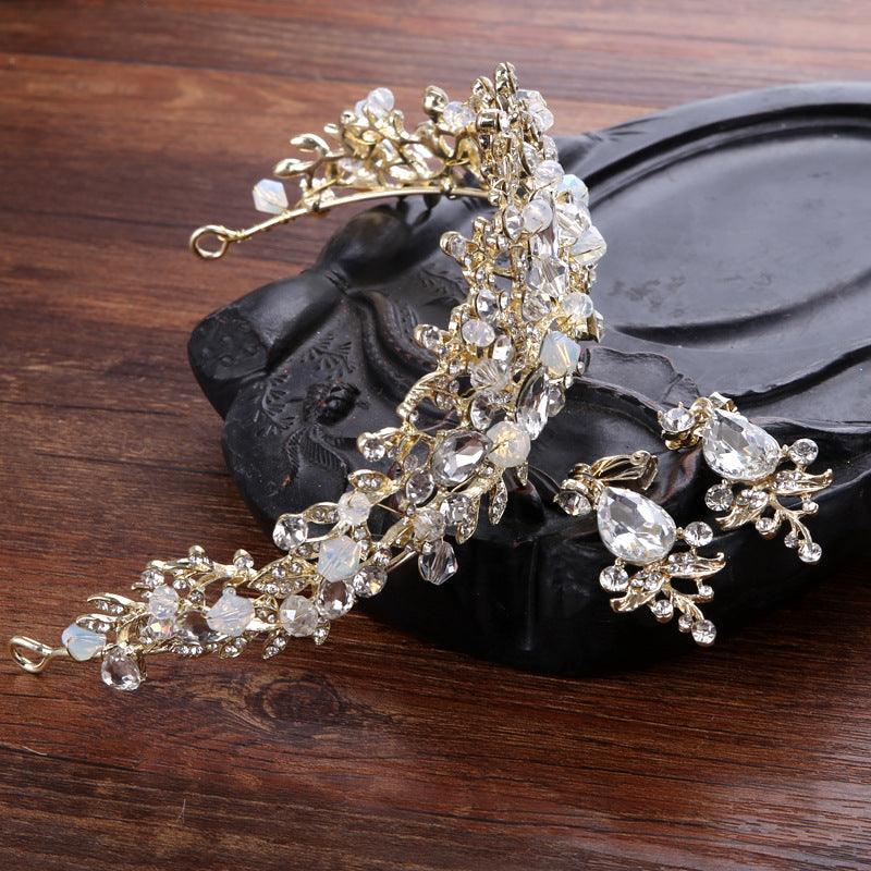 Bride Crystal Crown Hair Accessory - Nioor