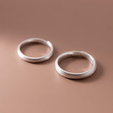 Korean Simple Creative Brushed Frosted Couple Ring - Nioor