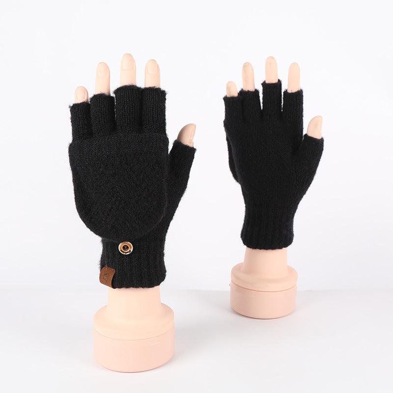 Winter Warm Flip Rhombus Gloves - Nioor