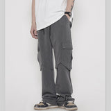 Street Embroidered Flared Loose Men's Casual Pants