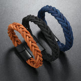 Simple Fashion Leather Cord Bracelet Men's Alloy