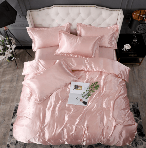 Bed Sheet Quilt Cover Naked Sleep Cool Silk Single Three Piece Set - Nioor