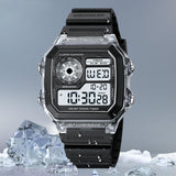 Men And Women Fashion Outdoor Sports Students Waterproof Multifunctional Electronic Watch - Nioor