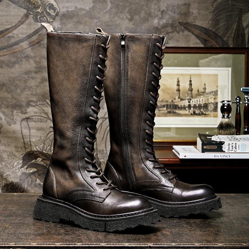 Men's Fashion Vintage Leather Martin Boots - Nioor