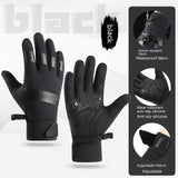 Men's And Women's Fashion Outdoor Waterproof Windproof Touch Screen Riding Cold-proof Gloves - Nioor