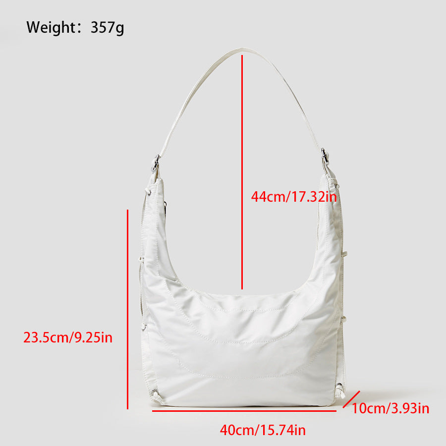 Large Capacity Nylon Shoulder Bag Retro Workwear