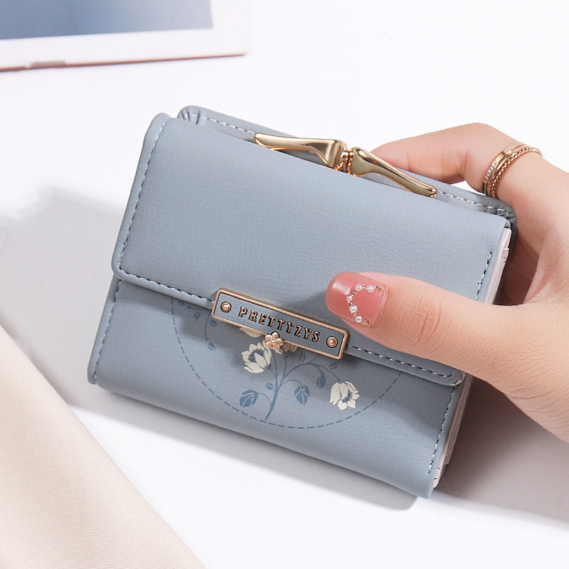 Women's Fashion Simple Tri-fold Wallet Card Case