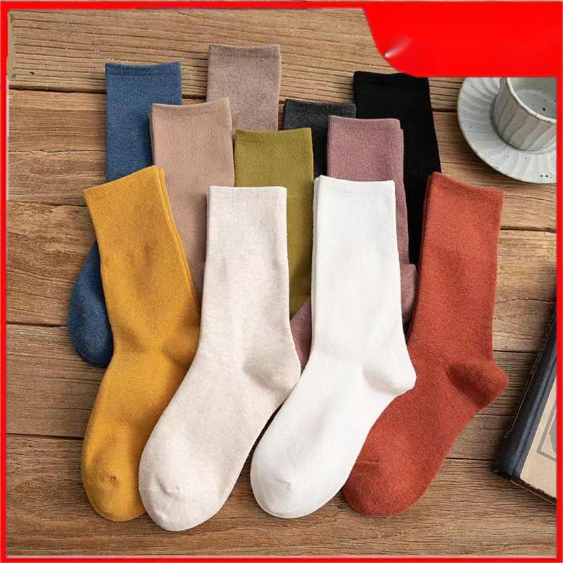 Winter Socks Men's Cotton Spot Cylinder Solid Color - Nioor