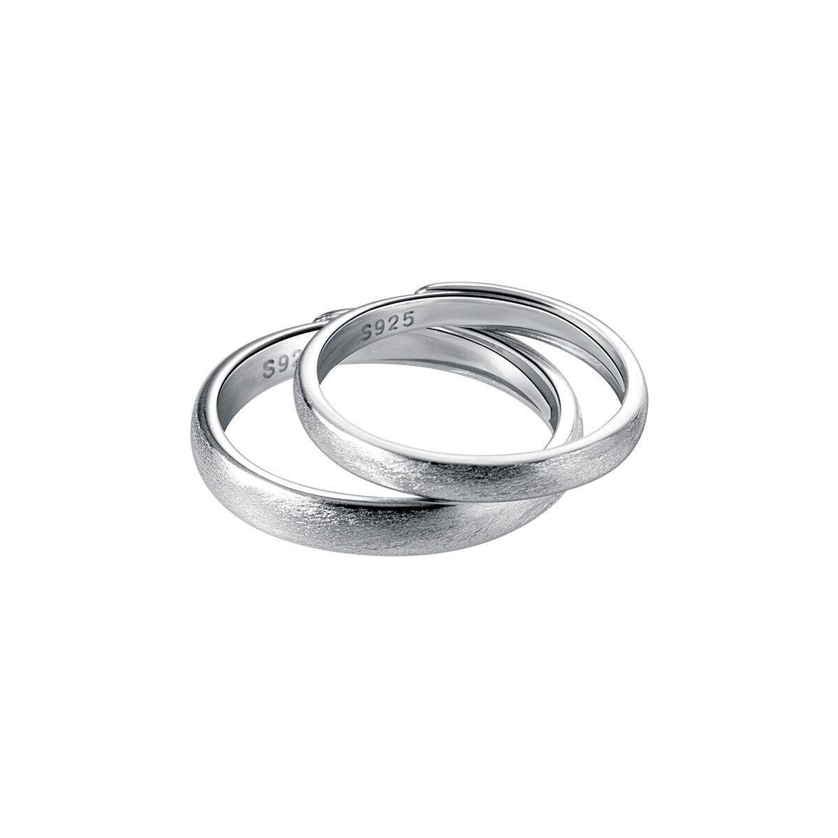 Korean Simple Creative Brushed Frosted Couple Ring - Nioor