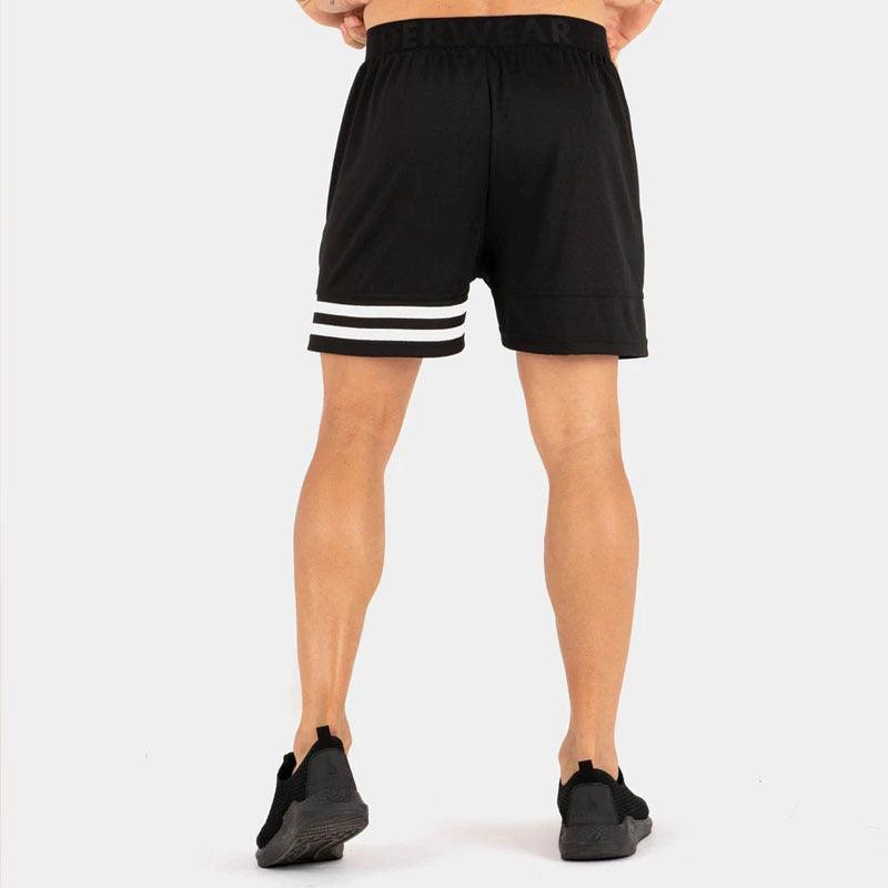 Quick-drying Slim Fit Running Unilateral Striped Sports Shorts Men - Nioor
