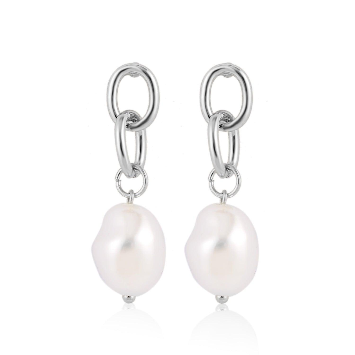 Ladies New Exquisite Pearl Earrings - Nioor