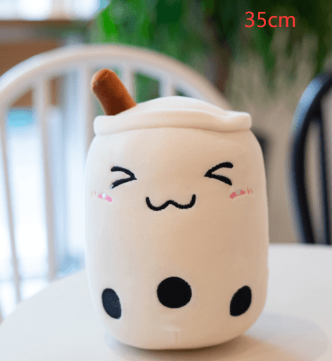 Cute Fruit Drink Plush Stuffed Soft Strawberry Milk Tea Plush Boba Tea Cup Toy Bubble Tea Pillow Cushion Kids Gift - Nioor