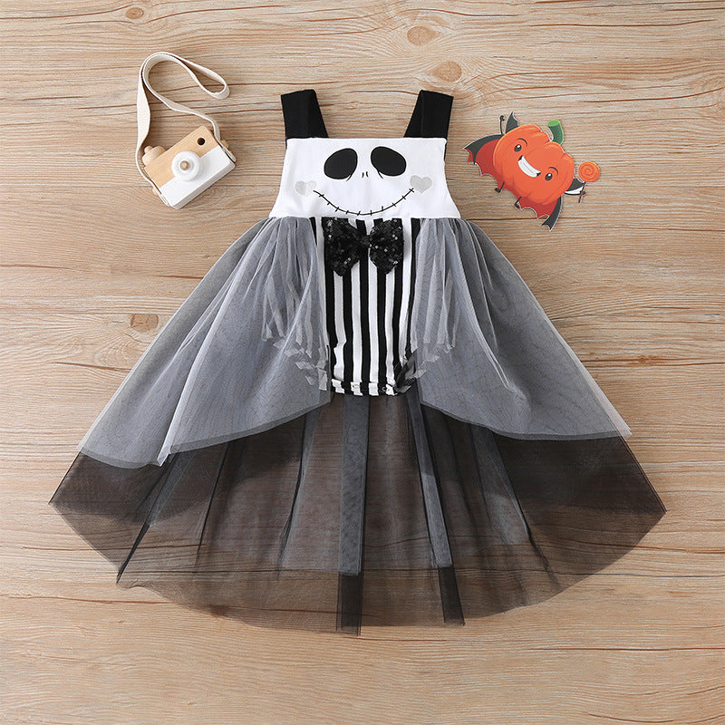 Halloween Dress European And American Cute Net Yarn Childrens Skirt