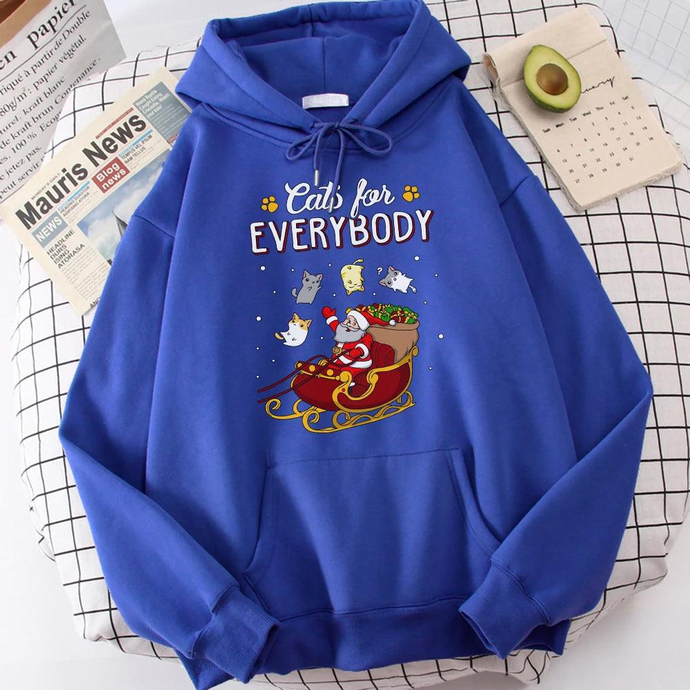 Cats For Everybody Funny Ugly Christmas Hoodie Wome - Nioor