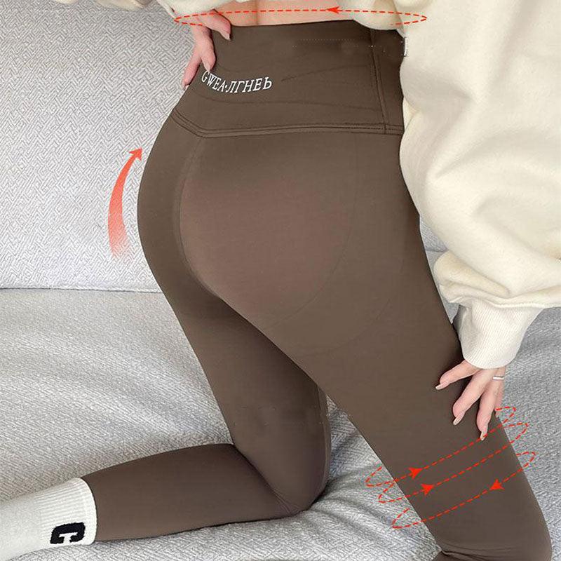 Fleece Thickened Leggings Winter -20 To 5 Shark Pants For Women High Waist Tight Skinny Tummy Control Buttocks Slimming Yoga Pants - Nioor